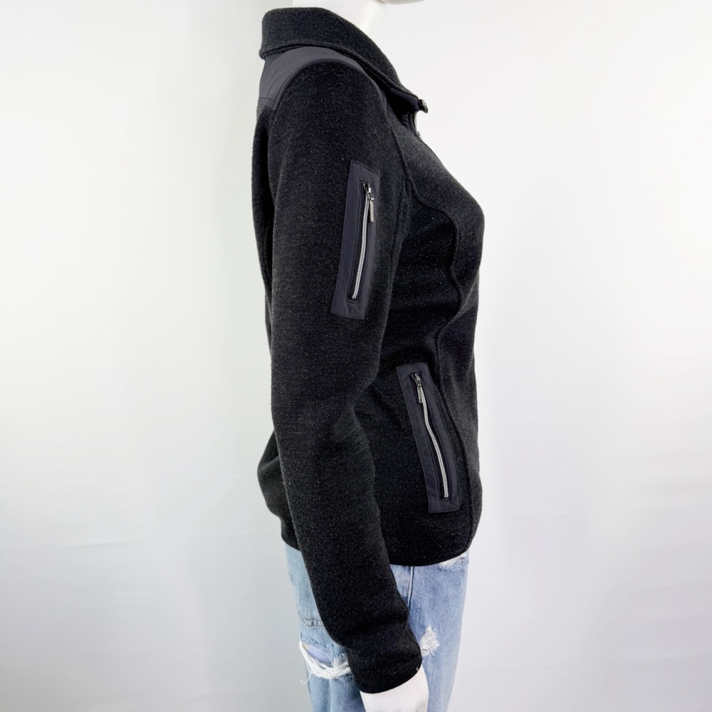 Kuhl Black Knit Zip Up Jacket Size S with Pockets Casual Athleisure Outdoors - Picture 9 of 11